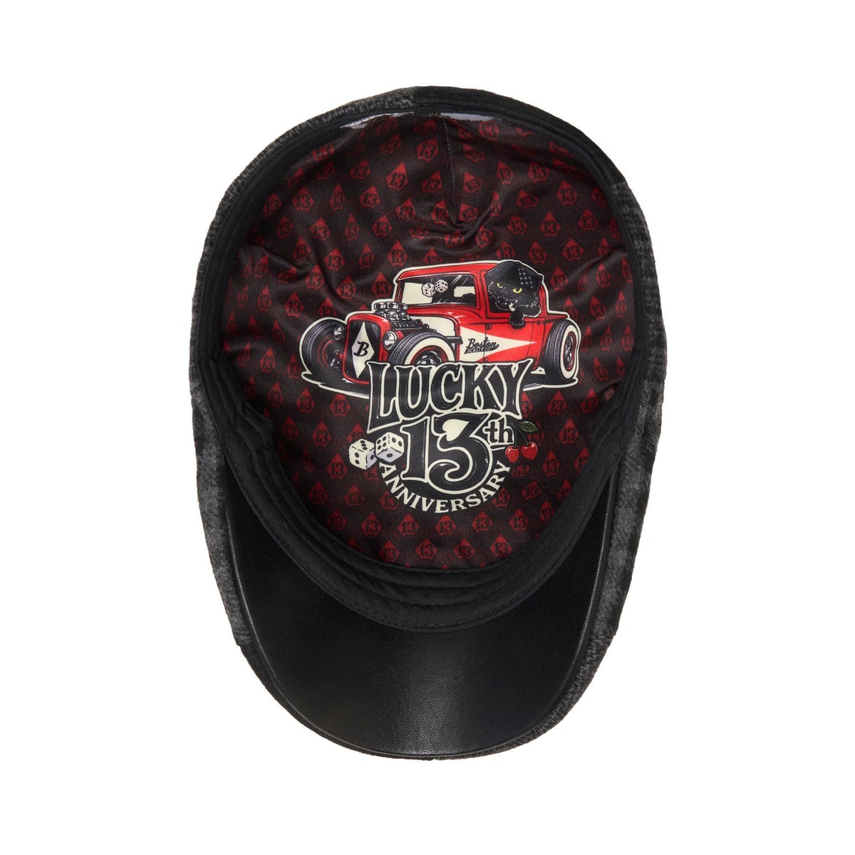 Boston Scally Lucky 13th Anniversary Patchwork Cap M/L & Dust Bag. 
