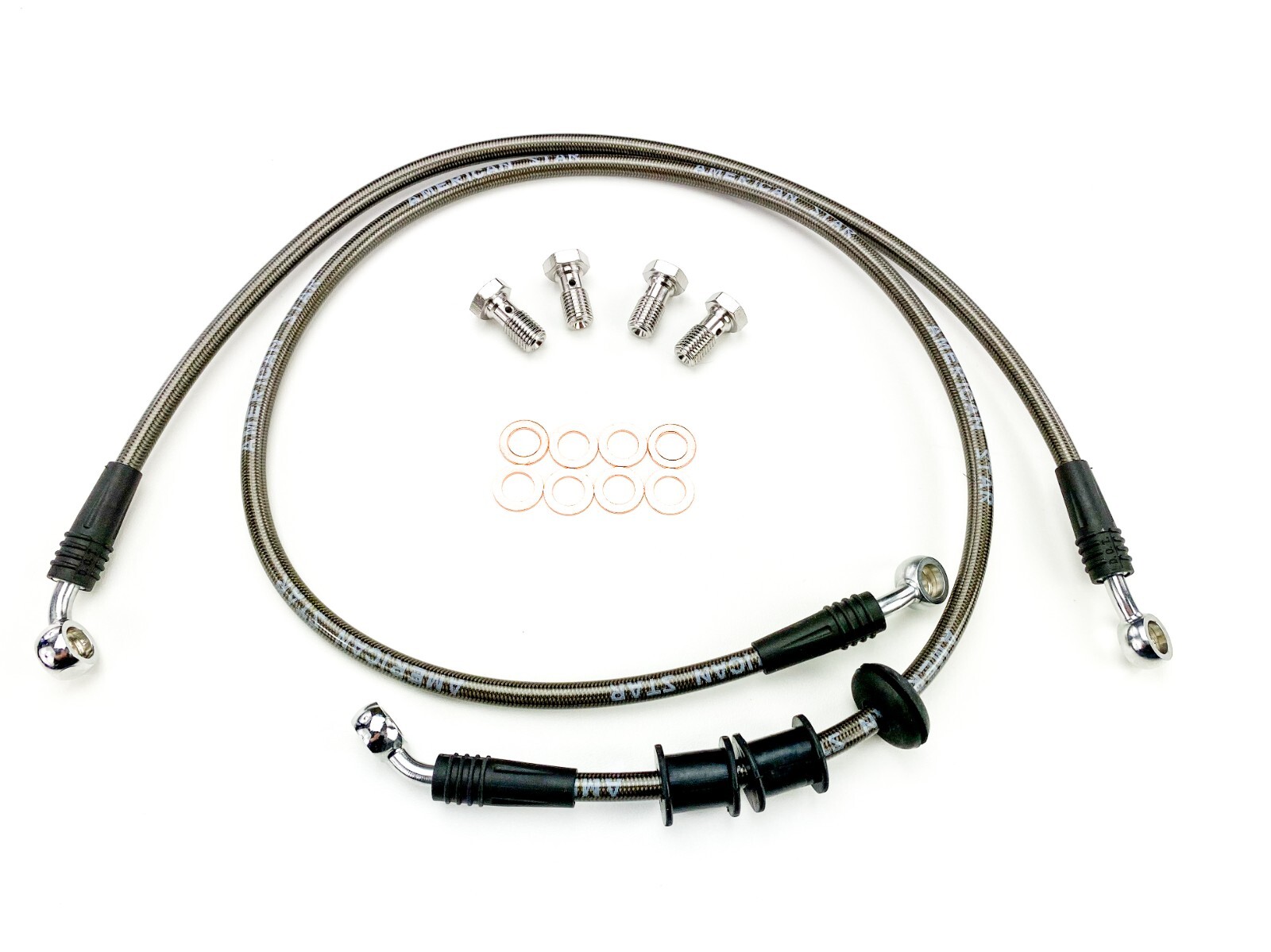 Speedline'z Braided Stainless Steel Brake Lines: Honda Grom 125 2014 to 2026 Speedline'z Braided Stainless Steel Brake Lines: Honda Grom 125 2014 to 2026