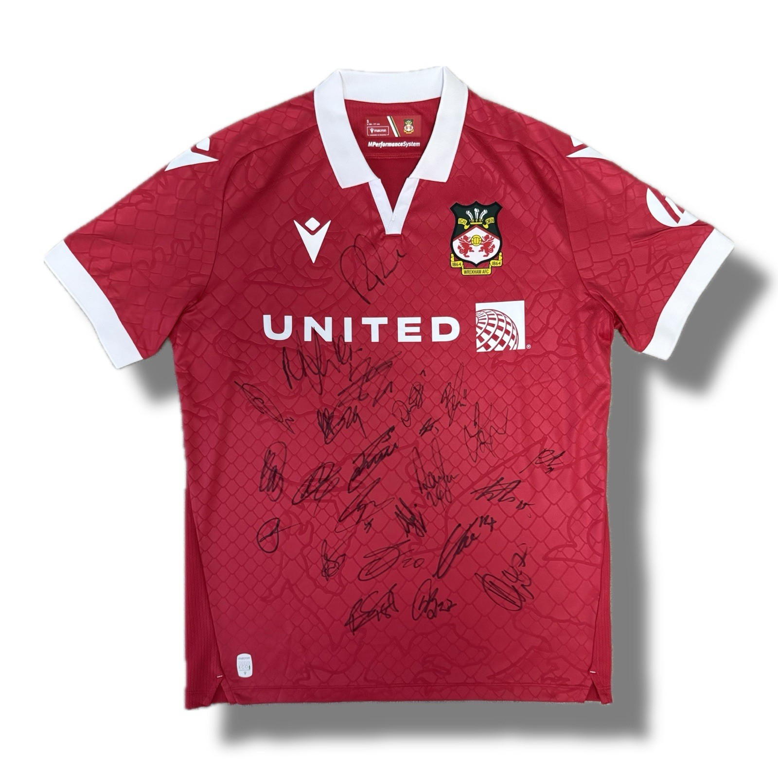 Signed WREXHAM 2024/25 Football Home Shirt Memorabilia - COA & Photo Proof