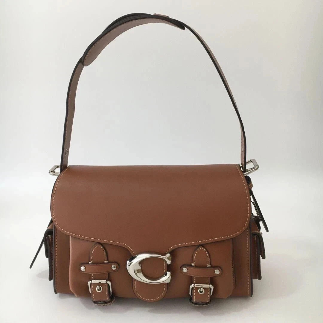 COACH Cargo Soft Tabby Leather Shoulder Bag Maple CT721 Outlet NEW Ships from US