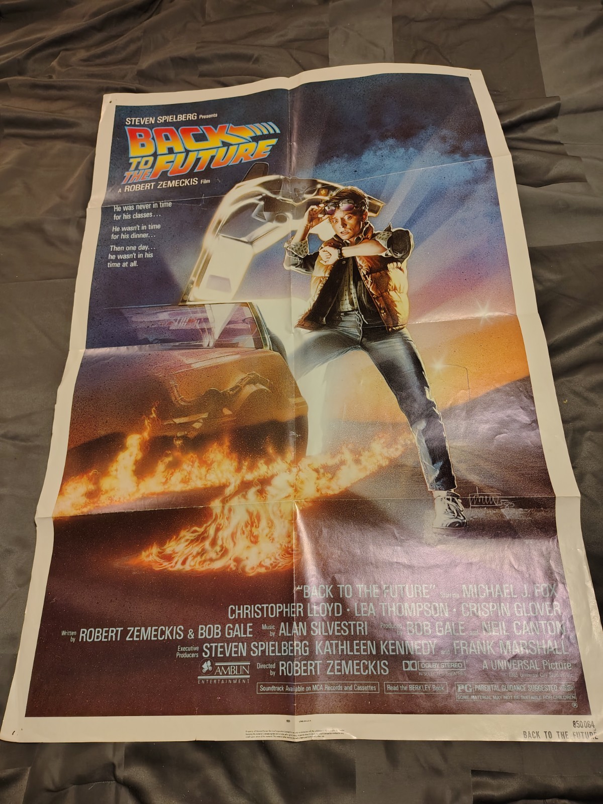Back To The Future 1985 Original Movie Poster One Sheet 27x41 folded NSS 850064