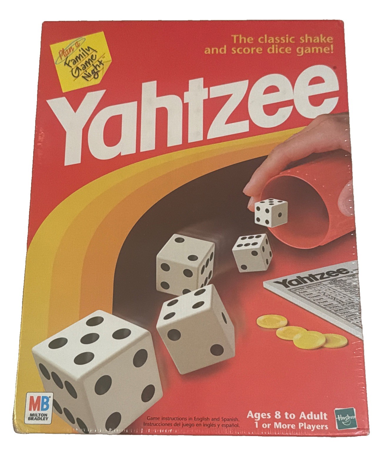 Vintage 1982 Milton Bradley Yahtzee Board Game, MISSING RED/YEL CHIPS