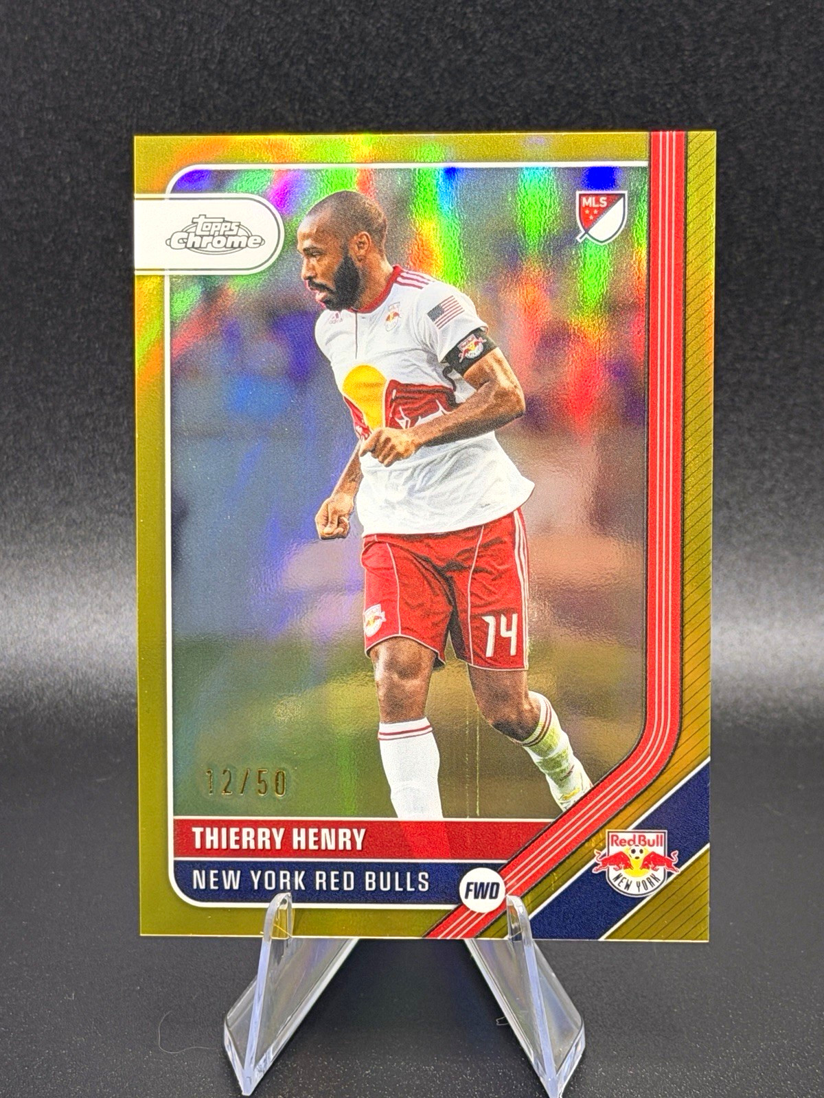 Topps Chrome MLS 2026 - Thierry Henry /50 True Gold Parallel - Red Bulls #121 Topps Chrome MLS 2026 - Thierry Henry /50 True Gold Parallel - Red Bulls #121