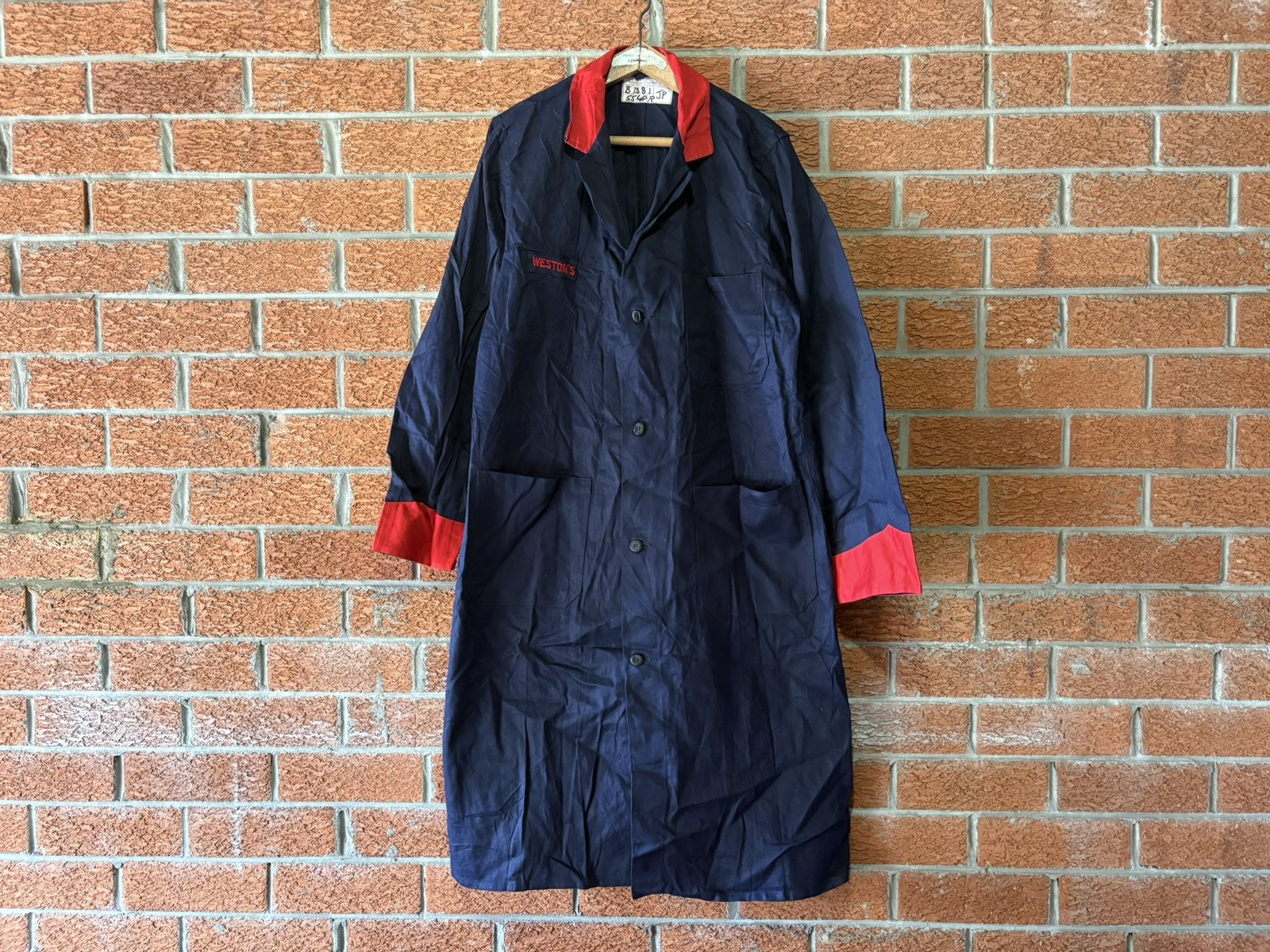 Rare Vintage 50-60s British Mechanic Duster Work Shopcoat Workwear CC41 Garage