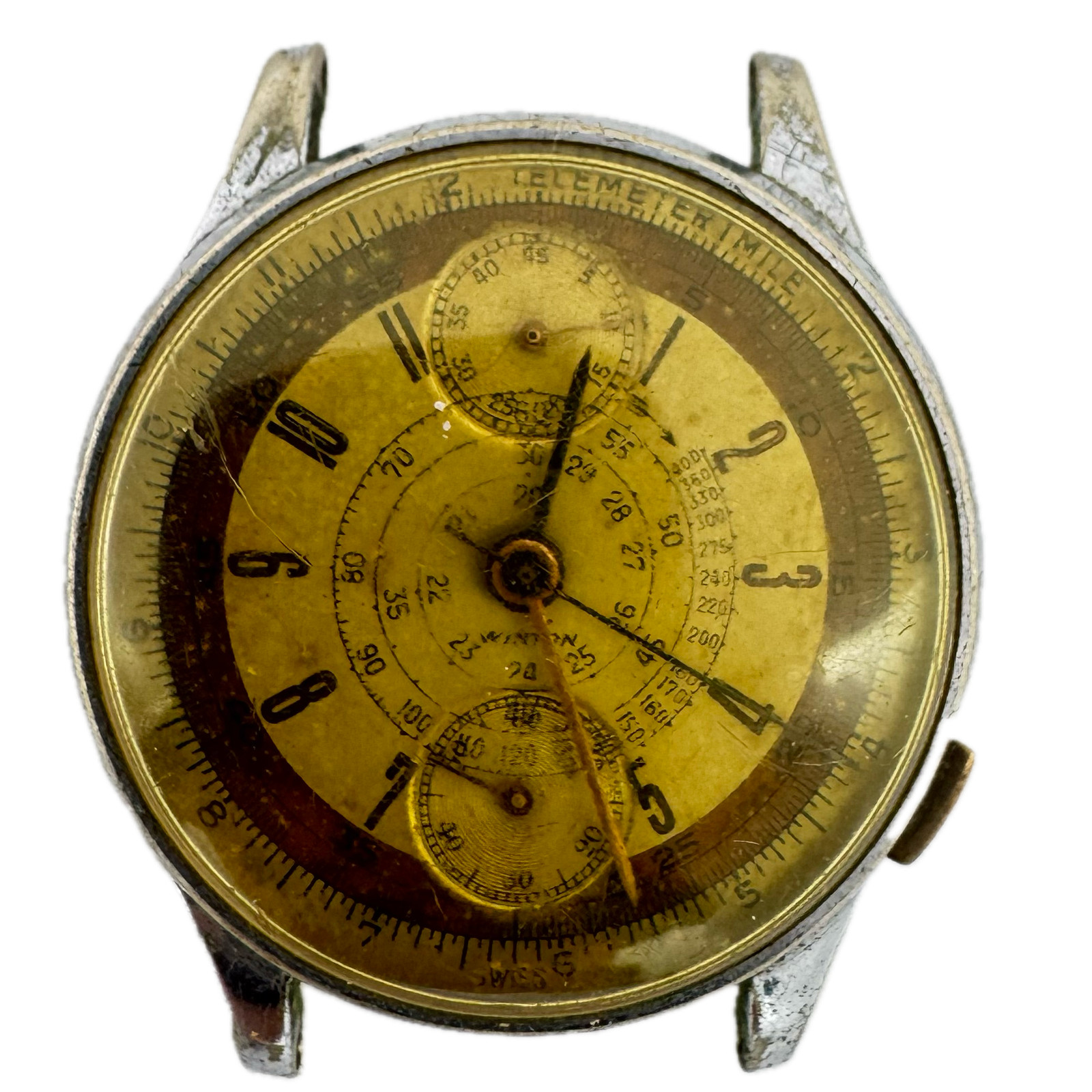 Vintage 34mm Winton Snail Dial 1096 17J Men\'s Chronograph Wristwatch Venus 170 Vintage 34mm Winton Snail Dial 1096 17J Men\'s Chronograph Wristwatch Venus 170