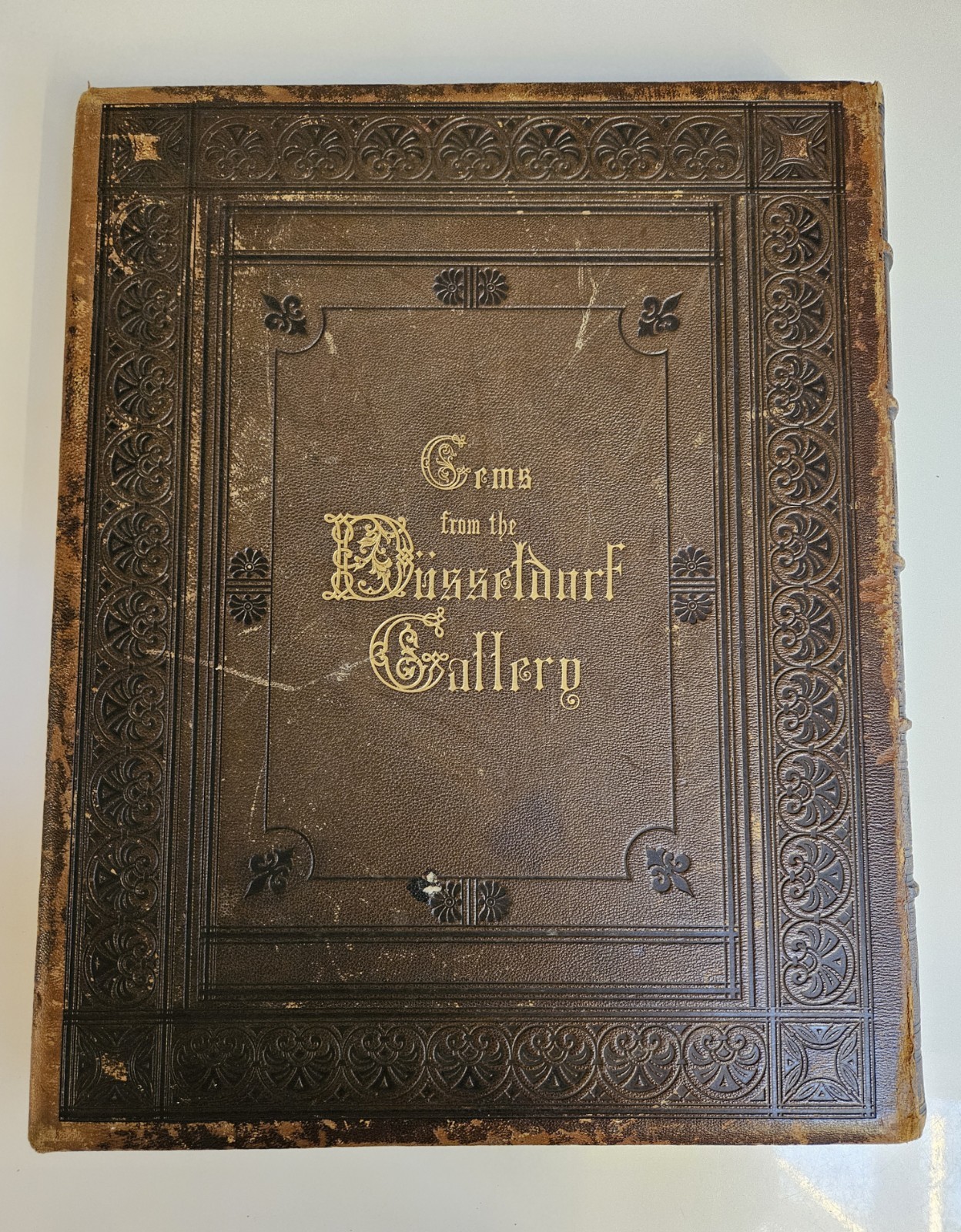 1863 Gems from Dusseldorf Gallery A.A. Turner Early Photograph Leather XL Folio