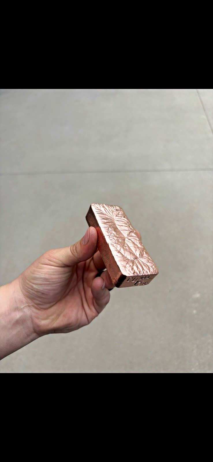 15 oz Copper Bar .999 fine  minimum weight: 1 lbs