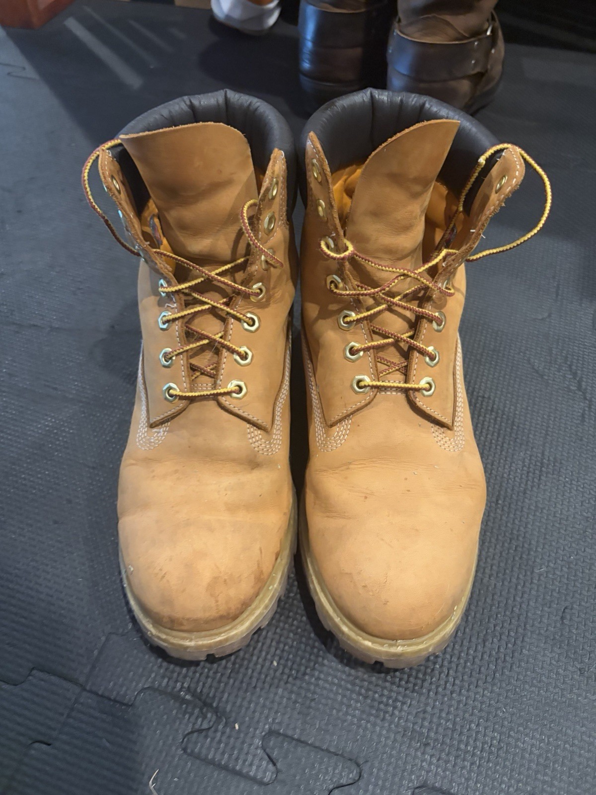 Timberland Men’s Wheat Nubuck Ankle Work Boots Lace Up Round Toe 10 Timberland Men’s Wheat Nubuck Ankle Work Boots Lace Up Round Toe 10