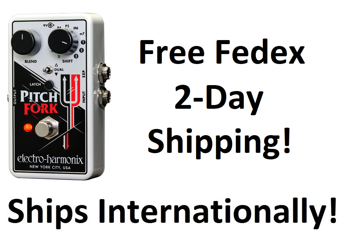 New Electro-Harmonix EHX Pitch Fork Polyphonic Pitch Shifter Guitar Effect Pedal