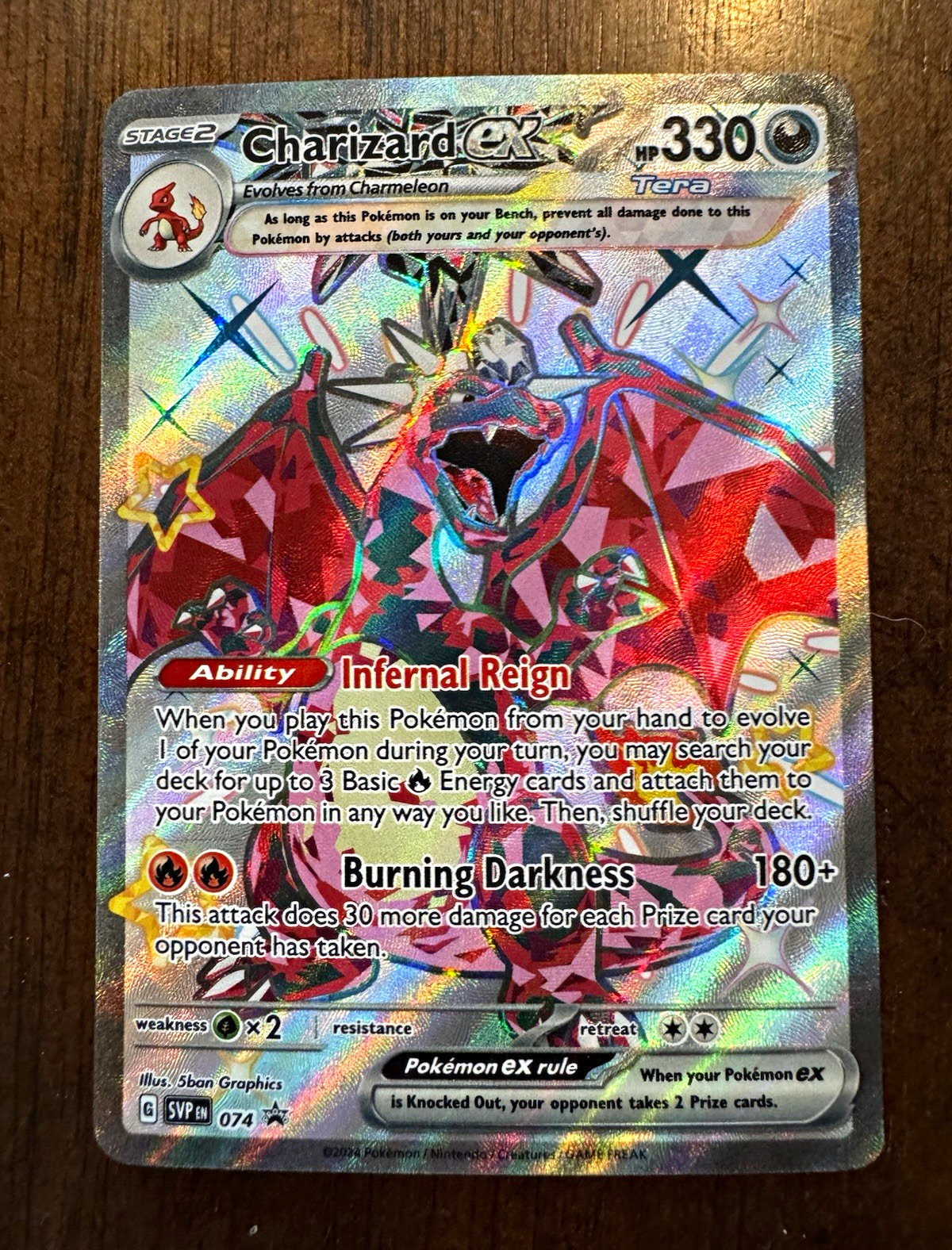 The Pokémon Company Pokémon TCG Charizard ex 074 SV Promo Full Art Holo 330 HP The Pokémon Company Pokémon TCG Charizard ex 074 SV Promo Full Art Holo 330 HP