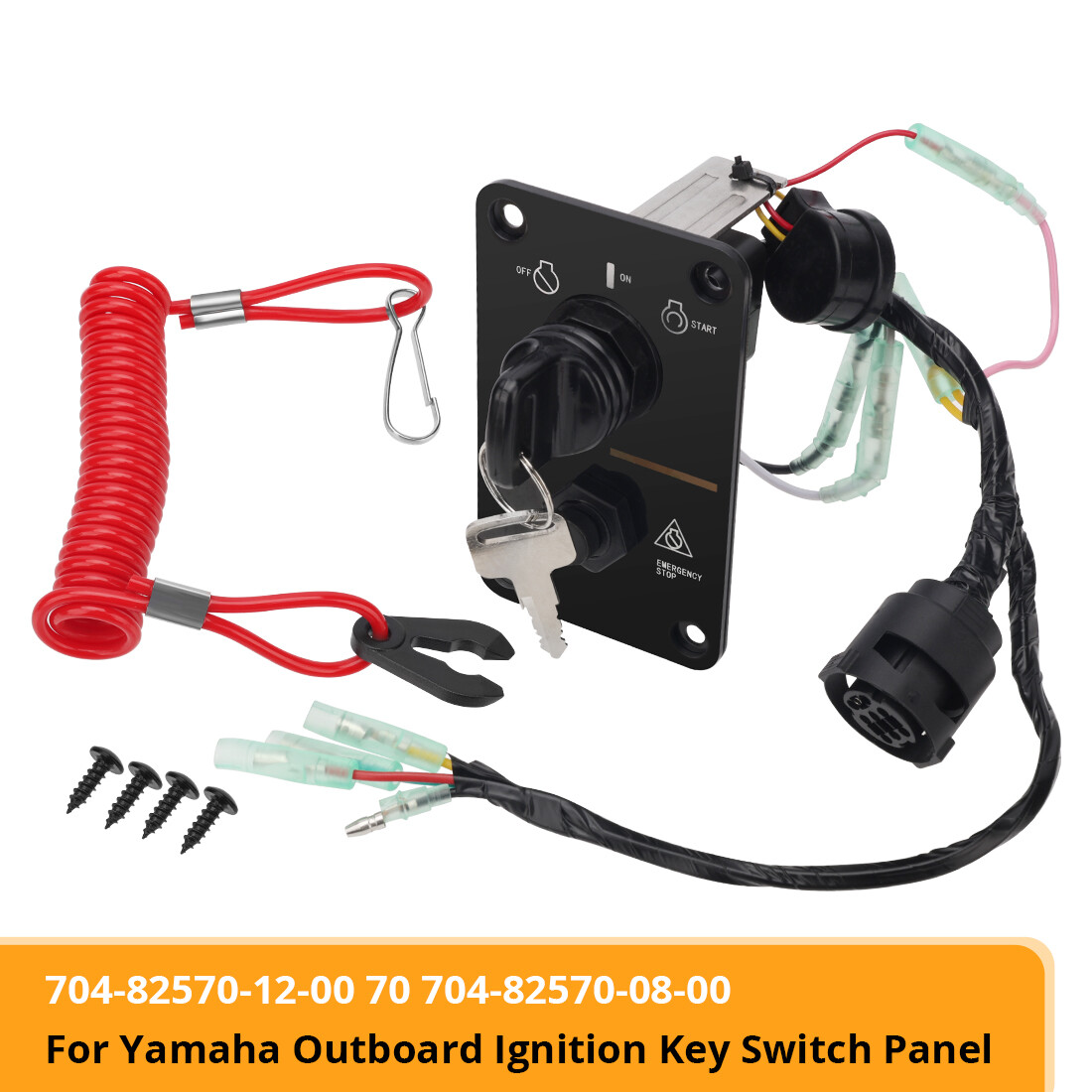 704-82570-12-00 704-82570-08-00 for Yamaha Single Engine Key Switch Panel Assy 704-82570-12-00 704-82570-08-00 for Yamaha Single Engine Key Switch Panel Assy