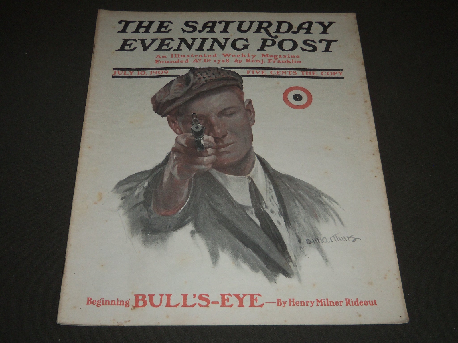 1909 JULY 10 THE SATURDAY EVENING POST MAGAZINE - ILLUSTRATED COVER - SP 946