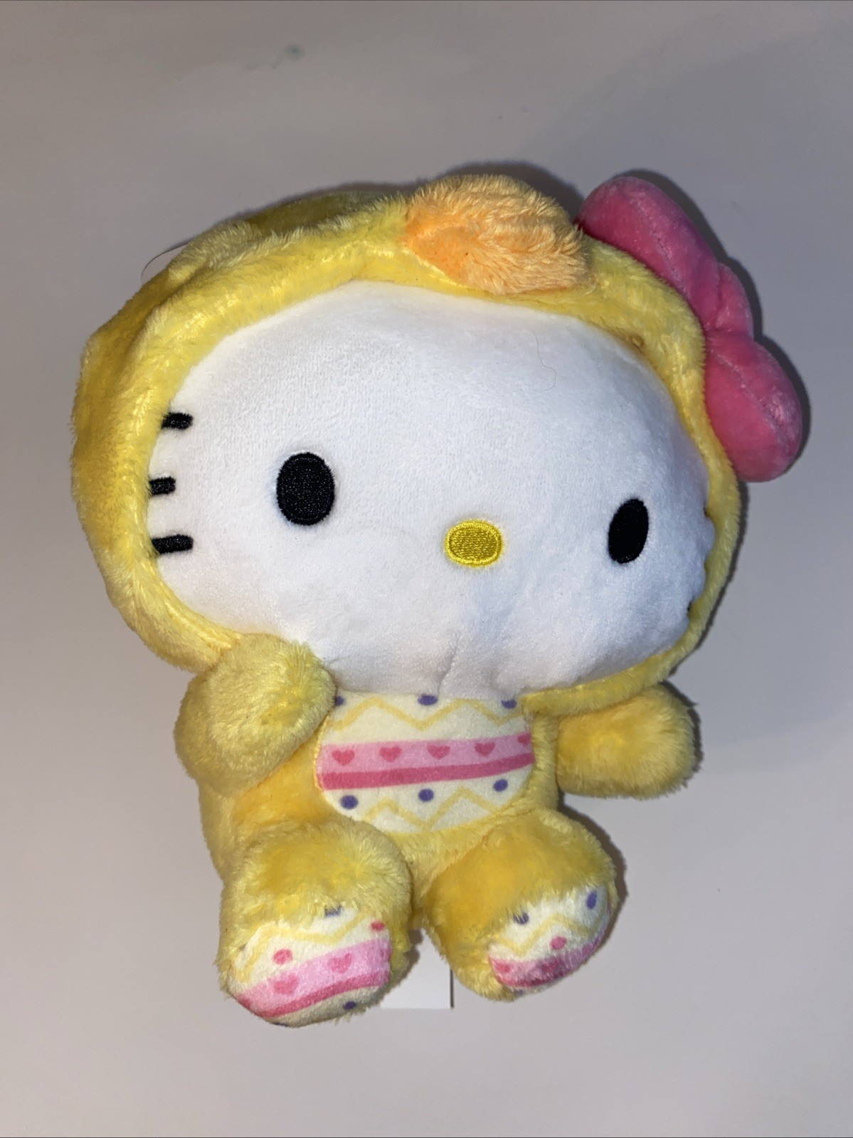 NWT Sanrio Hello Kitty Yellow Duck embroidered face Toy Plush 9\