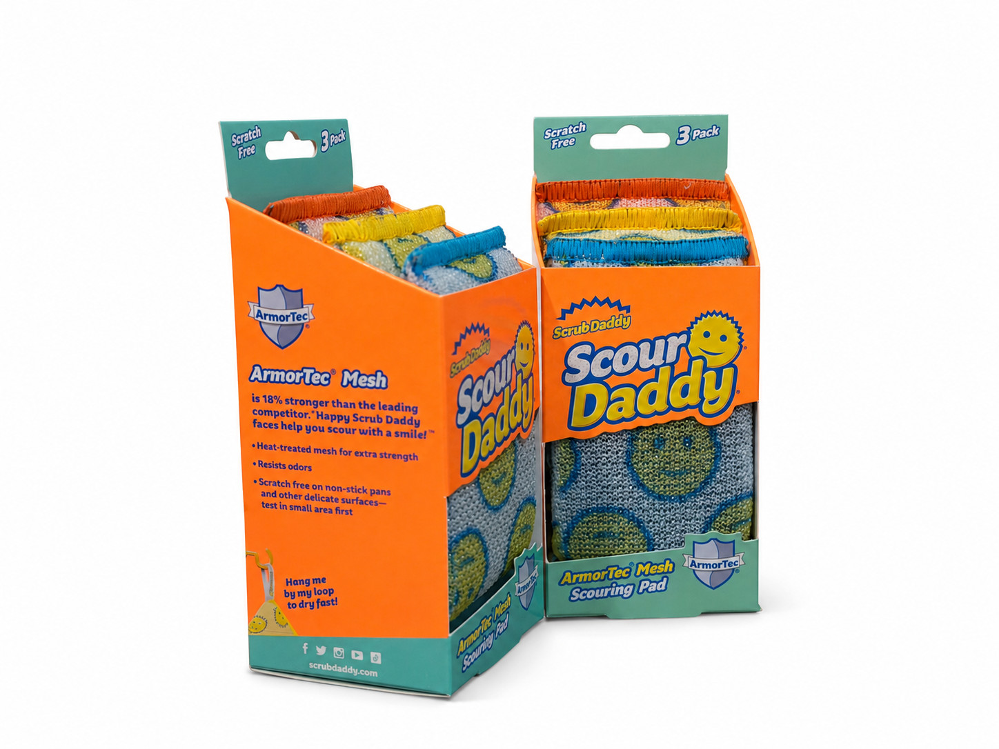 Scrub Daddy Scour Daddy Polymer Foam Scouring Pad Sponge – 12,3 & 2 Pack