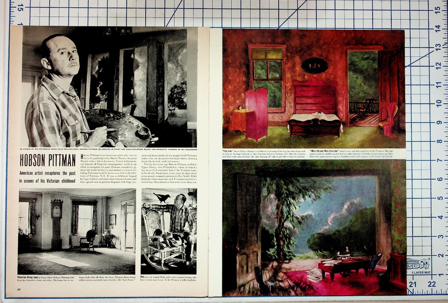 Vintage Hobson Pittman Artist Article American Art Paintings Ephemera