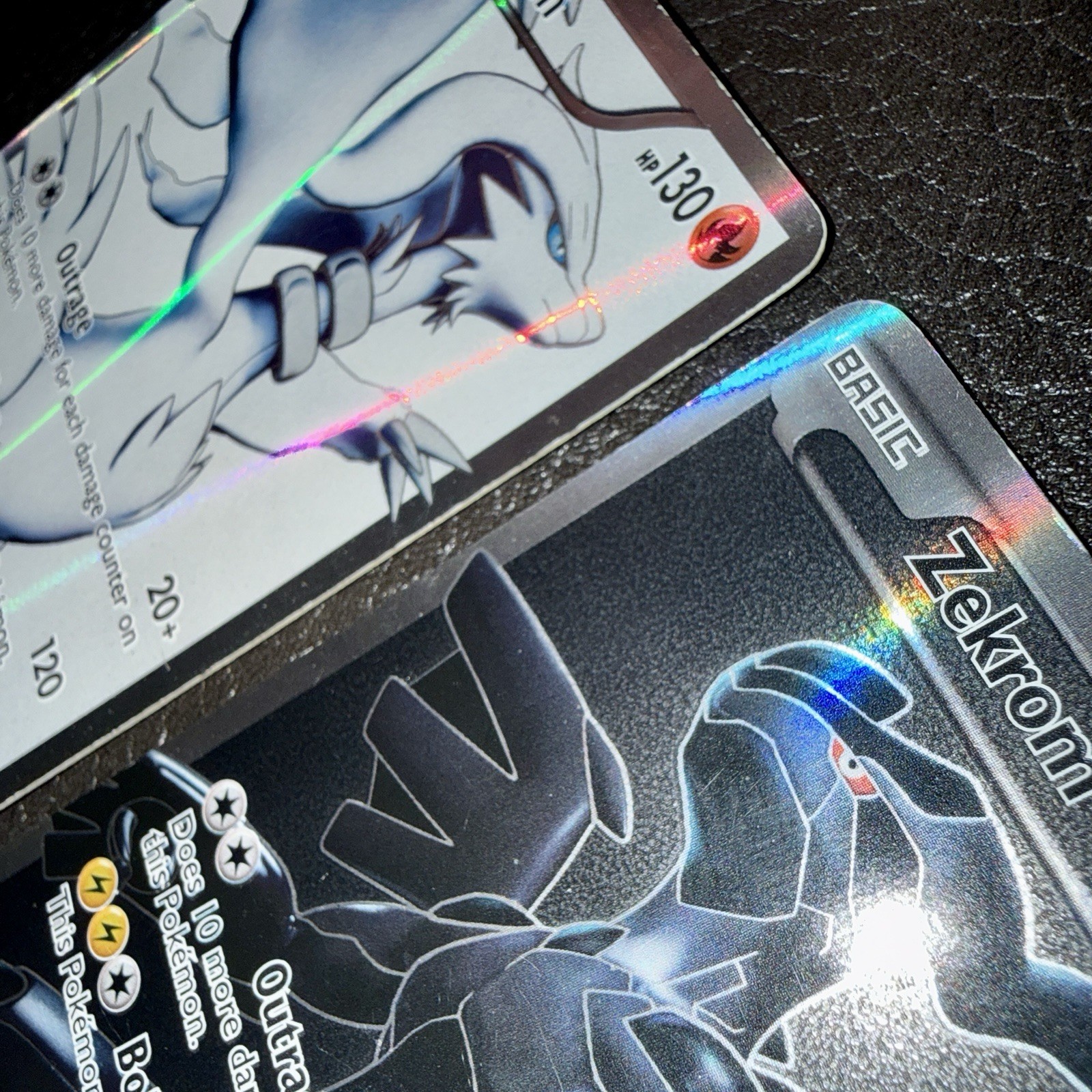 Pokemon TCG Reshiram 113/114 & Zekrom 114/114 Black and White Holo Card Full Art