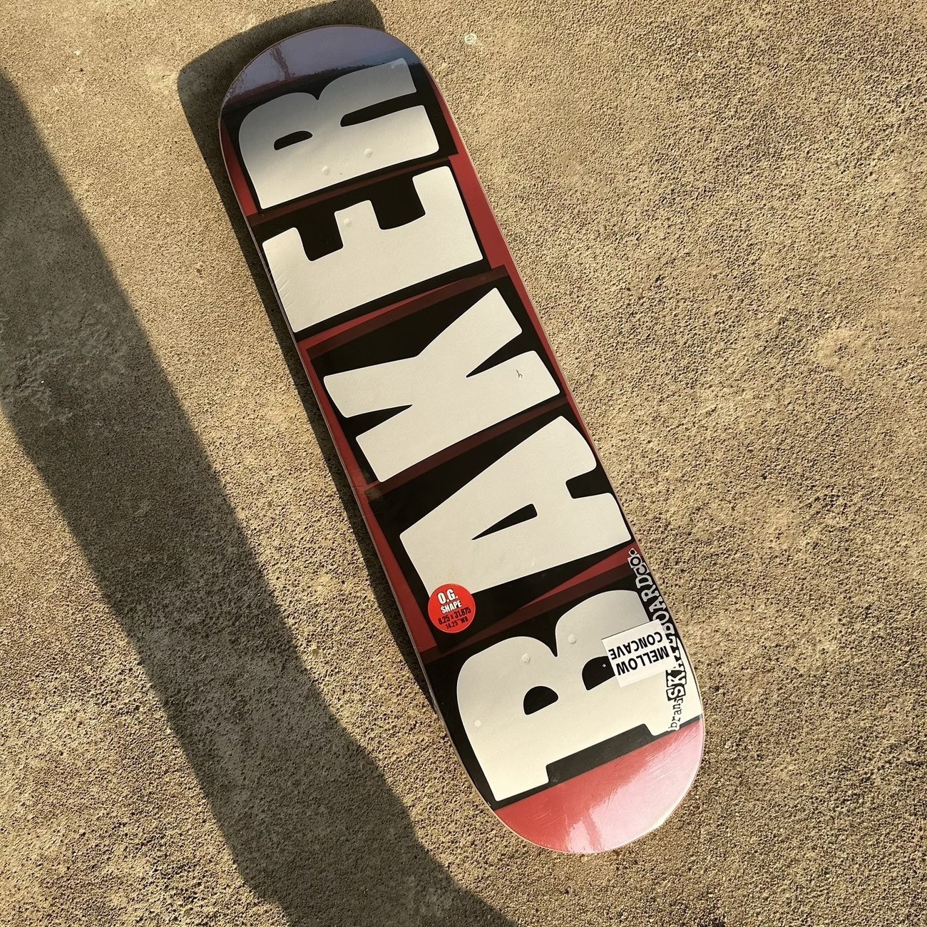 Baker Skateboard Deck 8.25 OG Shape Mellow Concave 7 Ply Maple New Thrasher Hawk