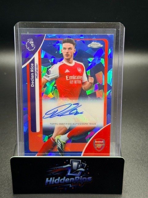 🔥 2025-26 Topps Chrome Premier League Declan Rice Refractor Auto #CA-DR Arsenal