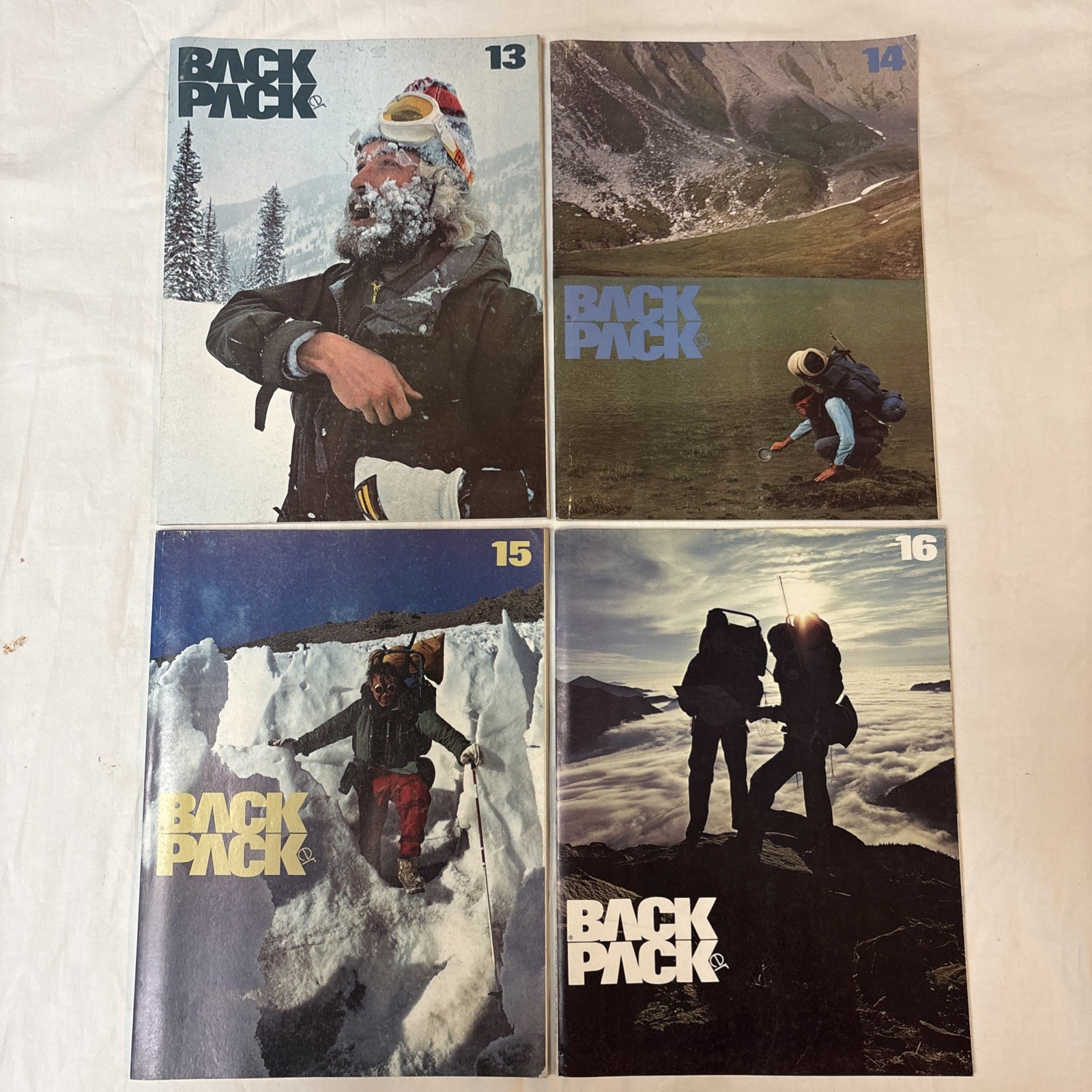 Vintage 1976 Backpacker Magazine Lot - Issues 13, 14, 15, 16,Rare Early Editions
