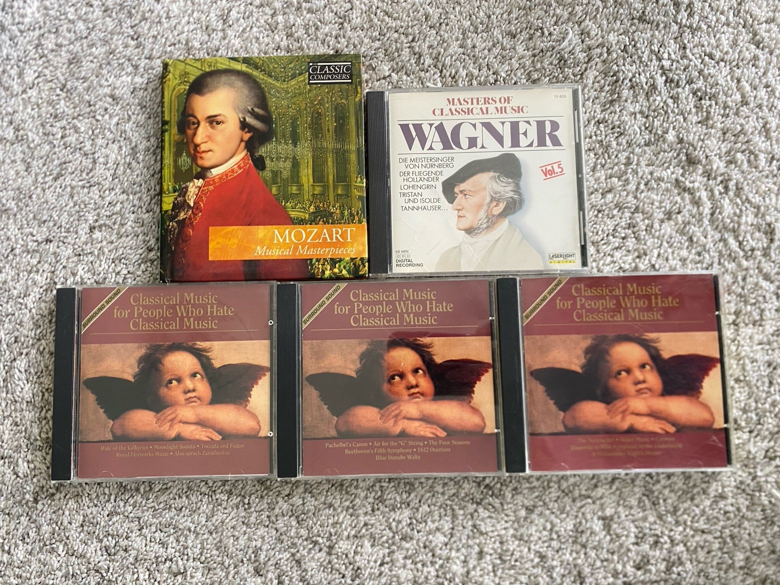 Vtg Classical CDs Lot of 5 Music for people who hate classical music Wagner Moza
