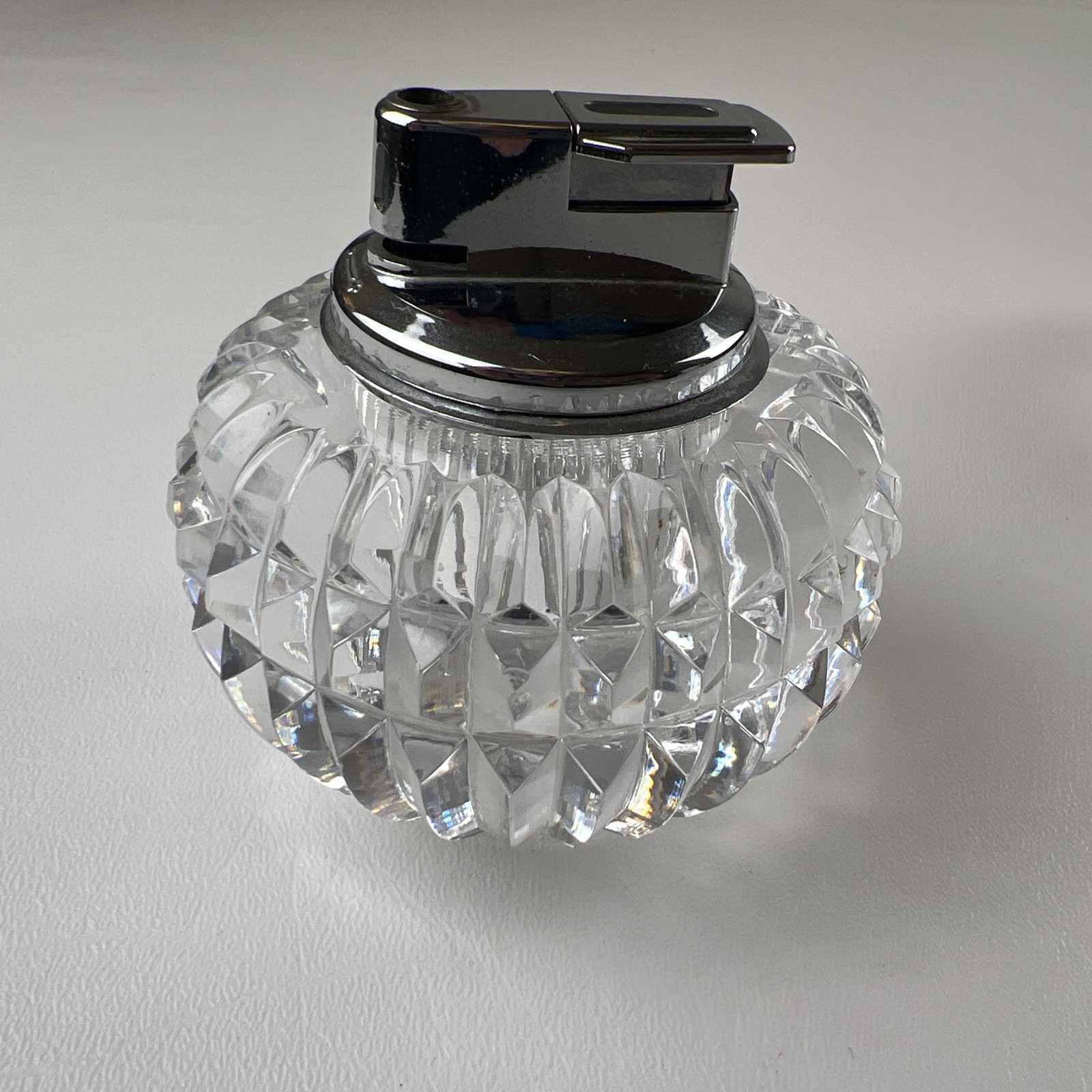 RARE Waterford Crystal “Glenmore” Butane Table Lighter With Small Chip *READ*