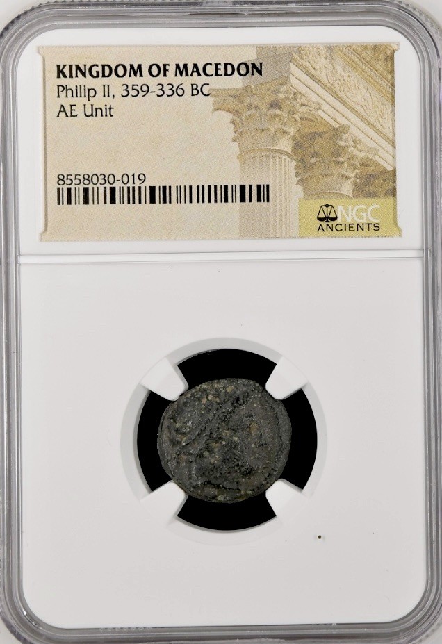 359BC-336BC Greek Ancient Kingdom of Macedon NGC Genuine Coin Philip II Apollo