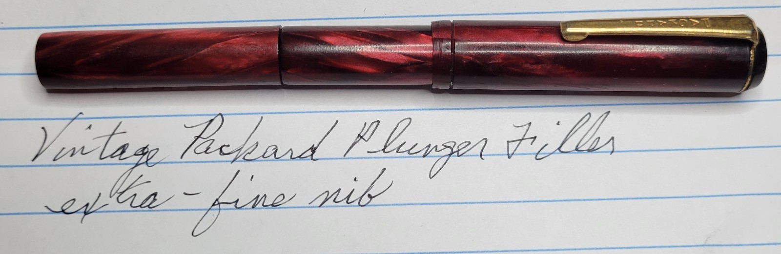 Vintage Packard Plunger Filler Fountain Pen w/ 14k Arnold Nib EF - 1930s