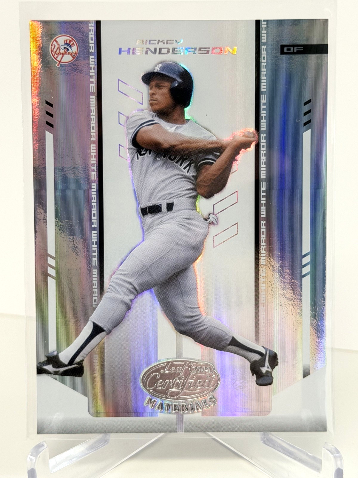 2004 Leaf Certified Materials Rickey Henderson #086/100 Yankees SSP 2004 Leaf Certified Materials Rickey Henderson #086/100 Yankees SSP