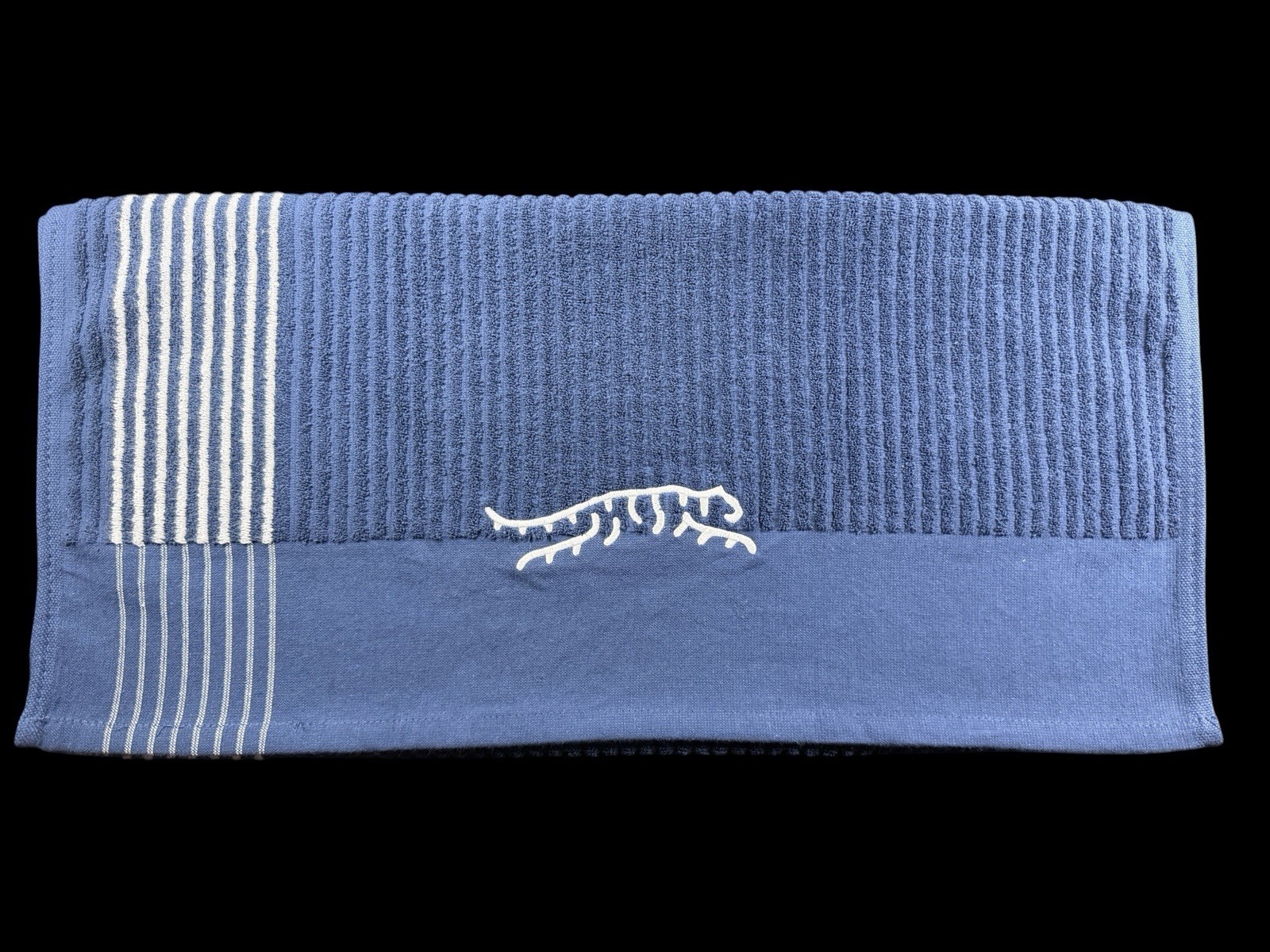 SUN DAY RED Caddy Towel / 44in x 24in (Custom Logo) Navy Blue