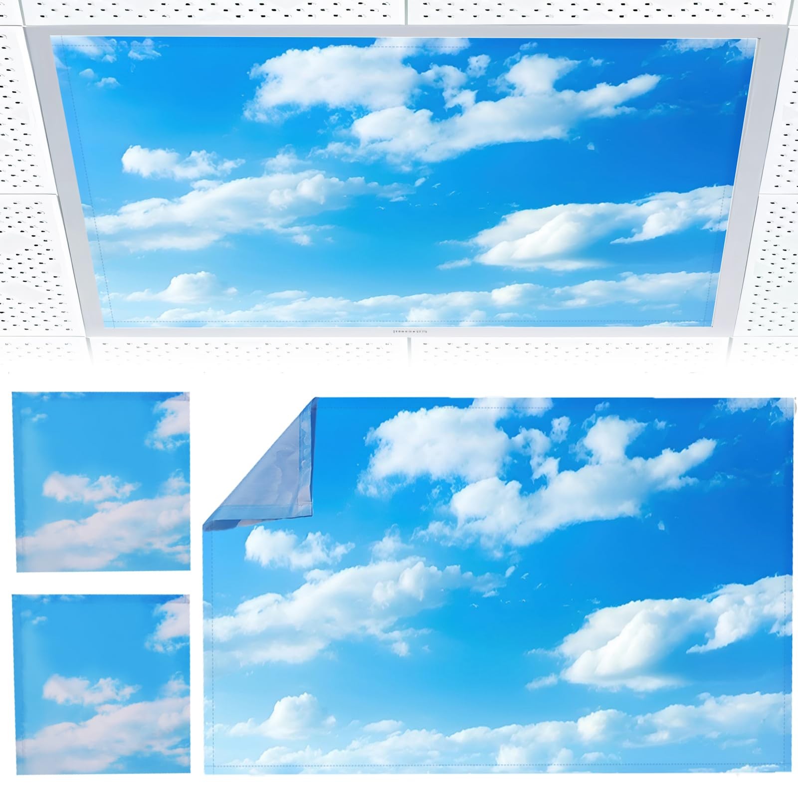 Torixqi 2pk Fluorescent Light Covers for Ceiling Lights Classroom Magnetic