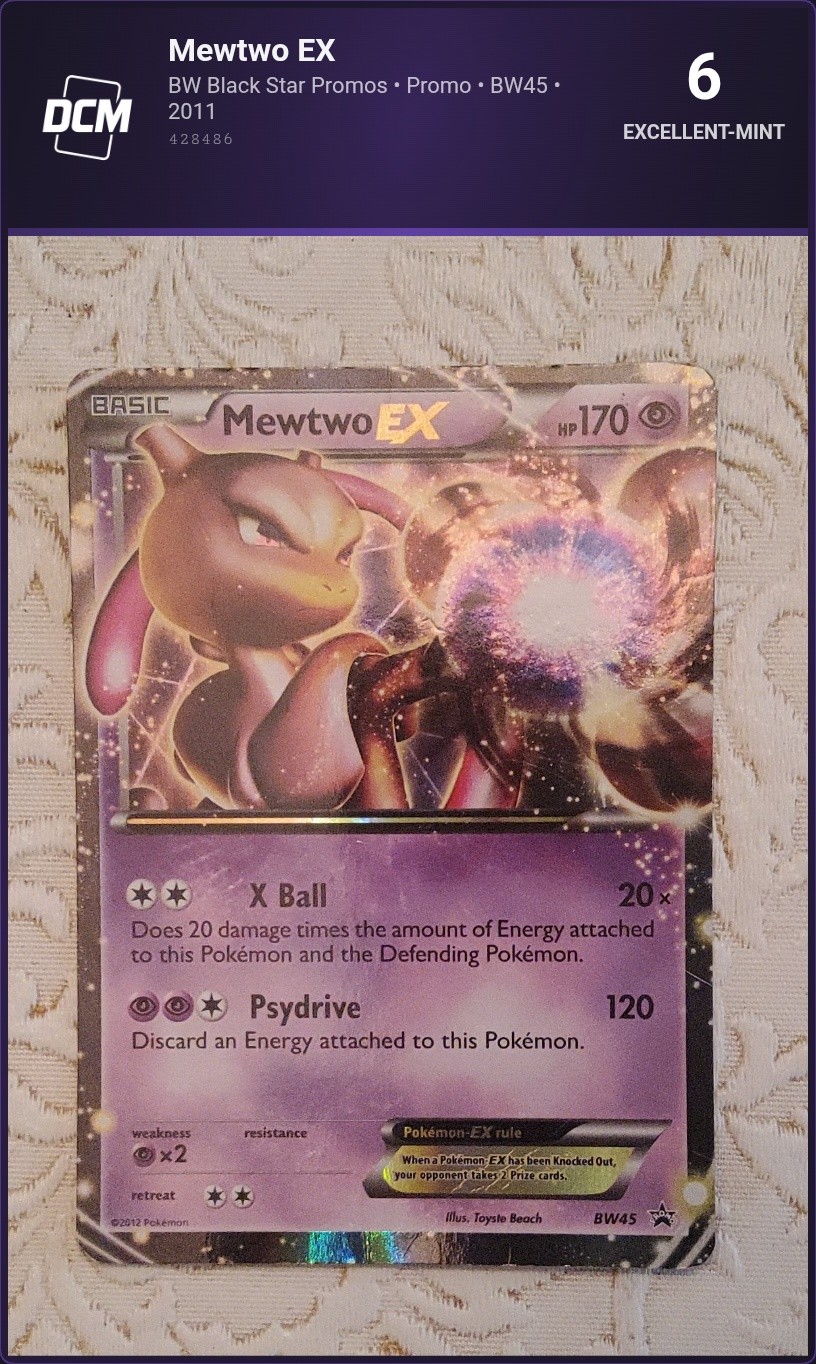 Mewtwo EX BW Black Star Promos #BW45 Ultra Rare 2011 Pokemon DCM 6