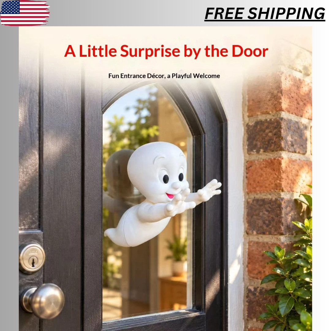 Casper the Friendly Ghost White Plastic Outdoor Window Porch Statue Decor Casper the Friendly Ghost White Plastic Outdoor Window Porch Statue Decor
