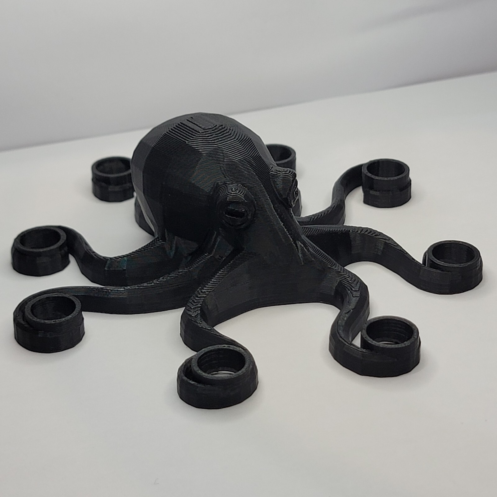 Large Black Octopus Marble Display Stand - Holds 8 Marbles Up To 1 Large Black Octopus Marble Display Stand - Holds 8 Marbles Up To 1