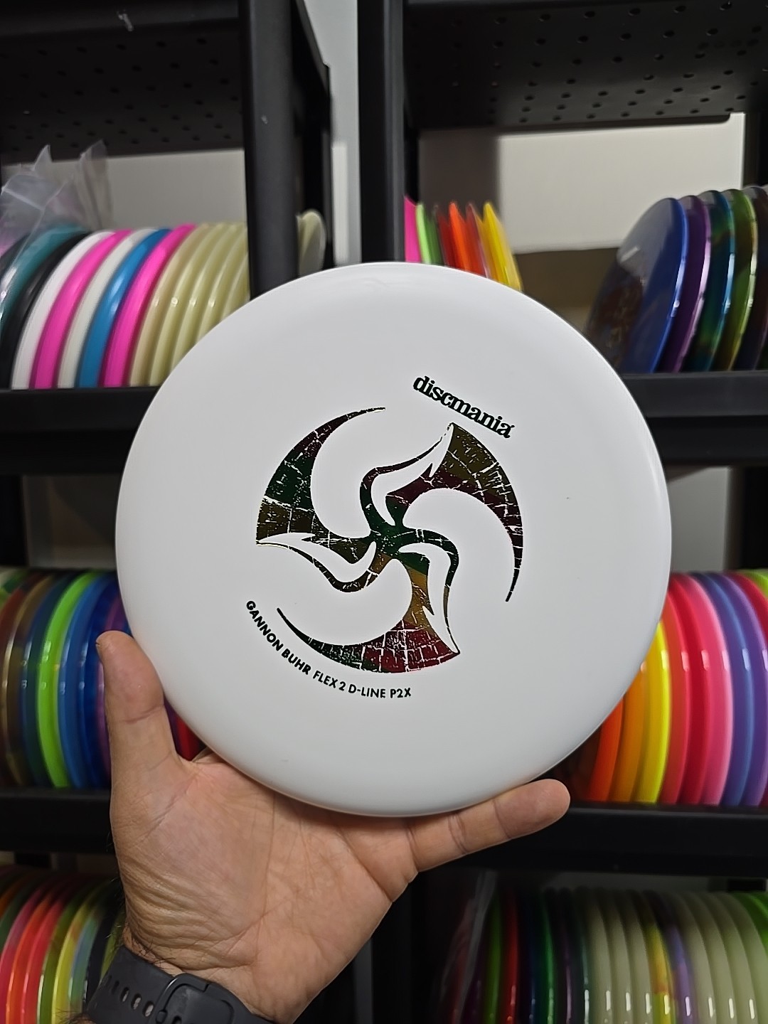 Discmania Flex 2 P2x Trifly TRICOLOR Stamp 174g Huk Lab Buhr Disc Golf Putter Discmania Flex 2 P2x Trifly TRICOLOR Stamp 174g Huk Lab Buhr Disc Golf Putter