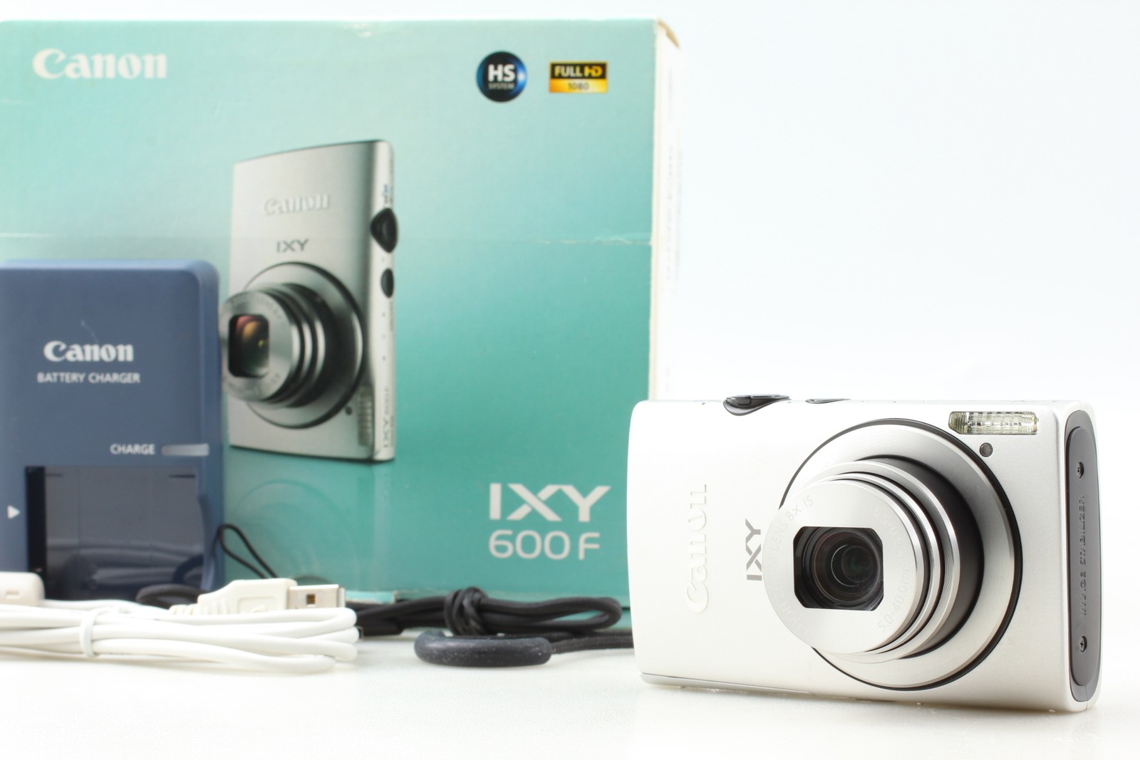 [Exc+4] Canon IXY 600F 12.1MP Black 8x Zoom Compact Digital Camera From JAPAN