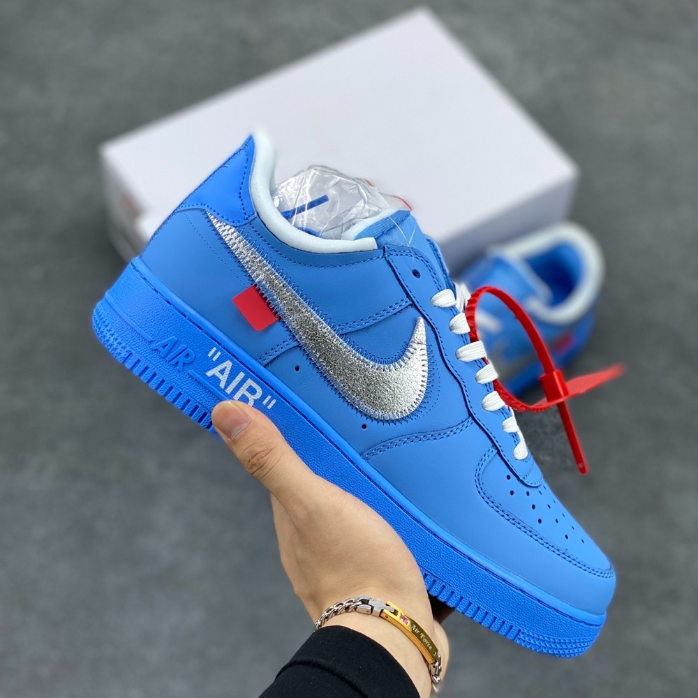CI1173-400 Off White x Nk A Force 1 Low \'07 MCA University Blue