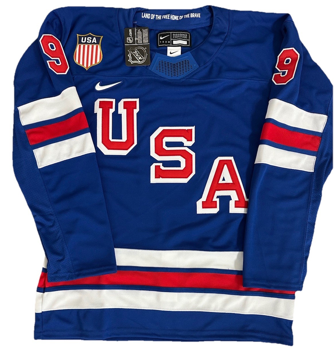 Jack Eichel USA Navy 2026 Olympics Jersey Mens XL RARE New Vegas Knights