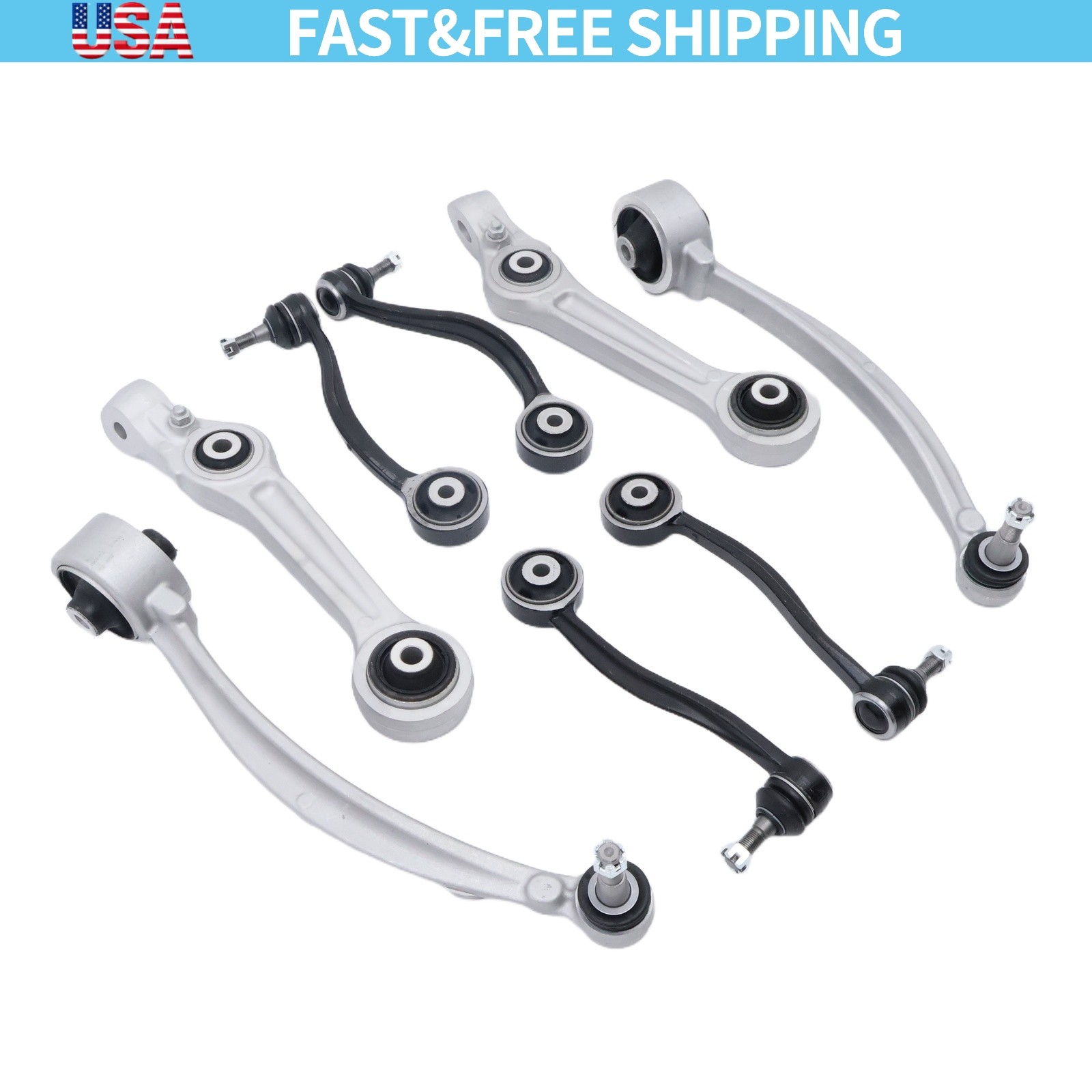 Control Arm Kit Front Upper Lower 8pc Fits 2009-2012 Hyundai Genesis 4dr