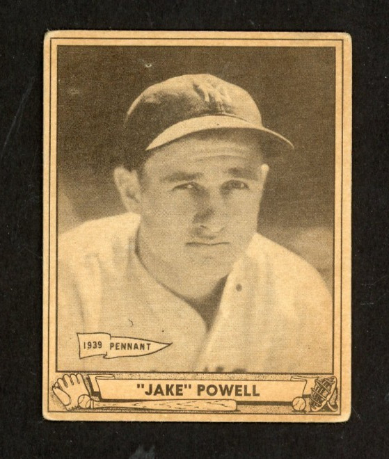 1940 Play Ball JAKE POWELL New York Yankees #11 VG Condition 1940 Play Ball JAKE POWELL New York Yankees #11 VG Condition