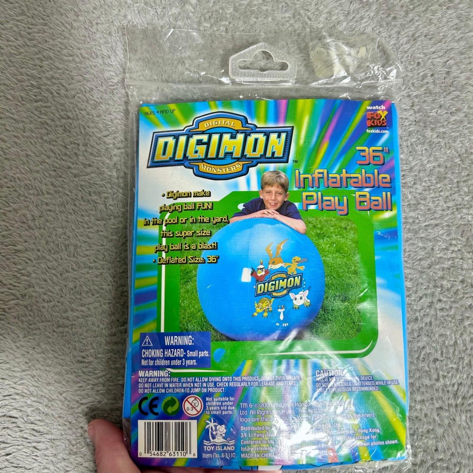 Vintage Digimon Inflatable Play Ball Kids 36 Inch Blue Toy Island 2001 Sealed Vintage Digimon Inflatable Play Ball Kids 36 Inch Blue Toy Island 2001 Sealed