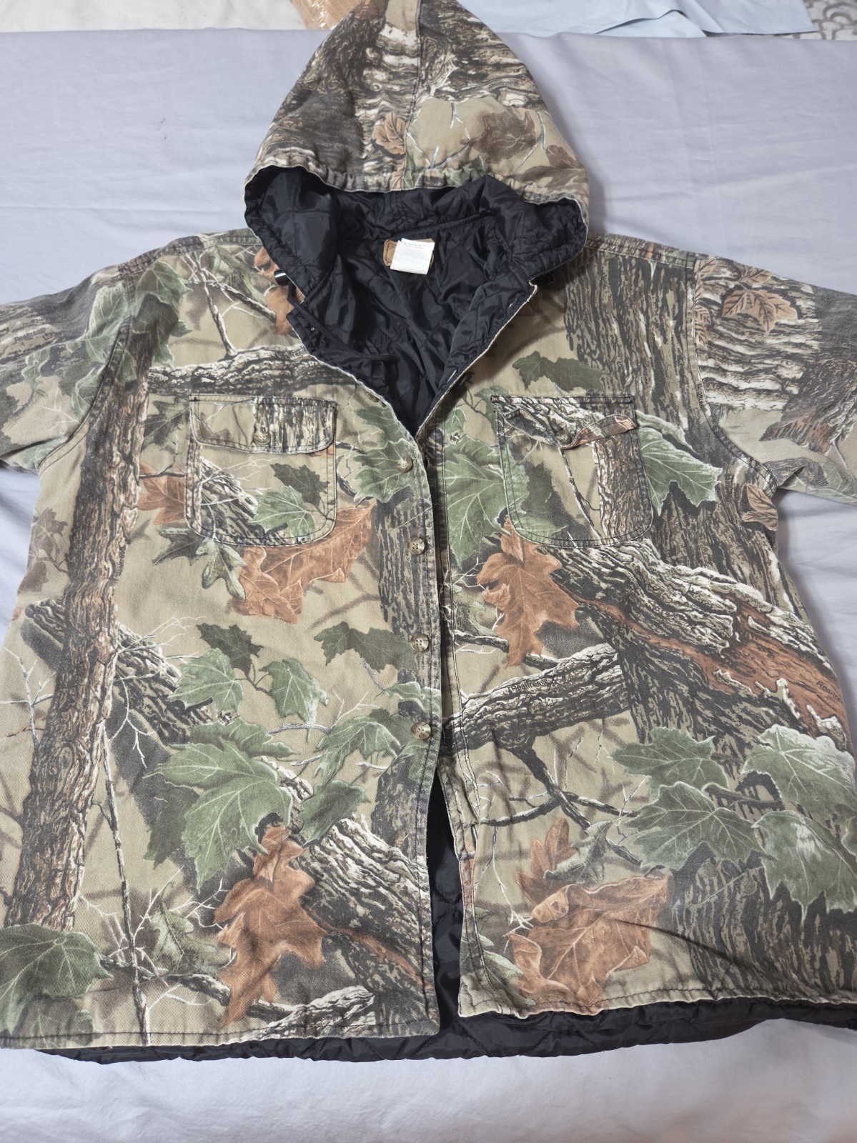 Vintage Duxbak Jacket Mens Large Camo Realtree Insulated Quilted Hunting USA 90s