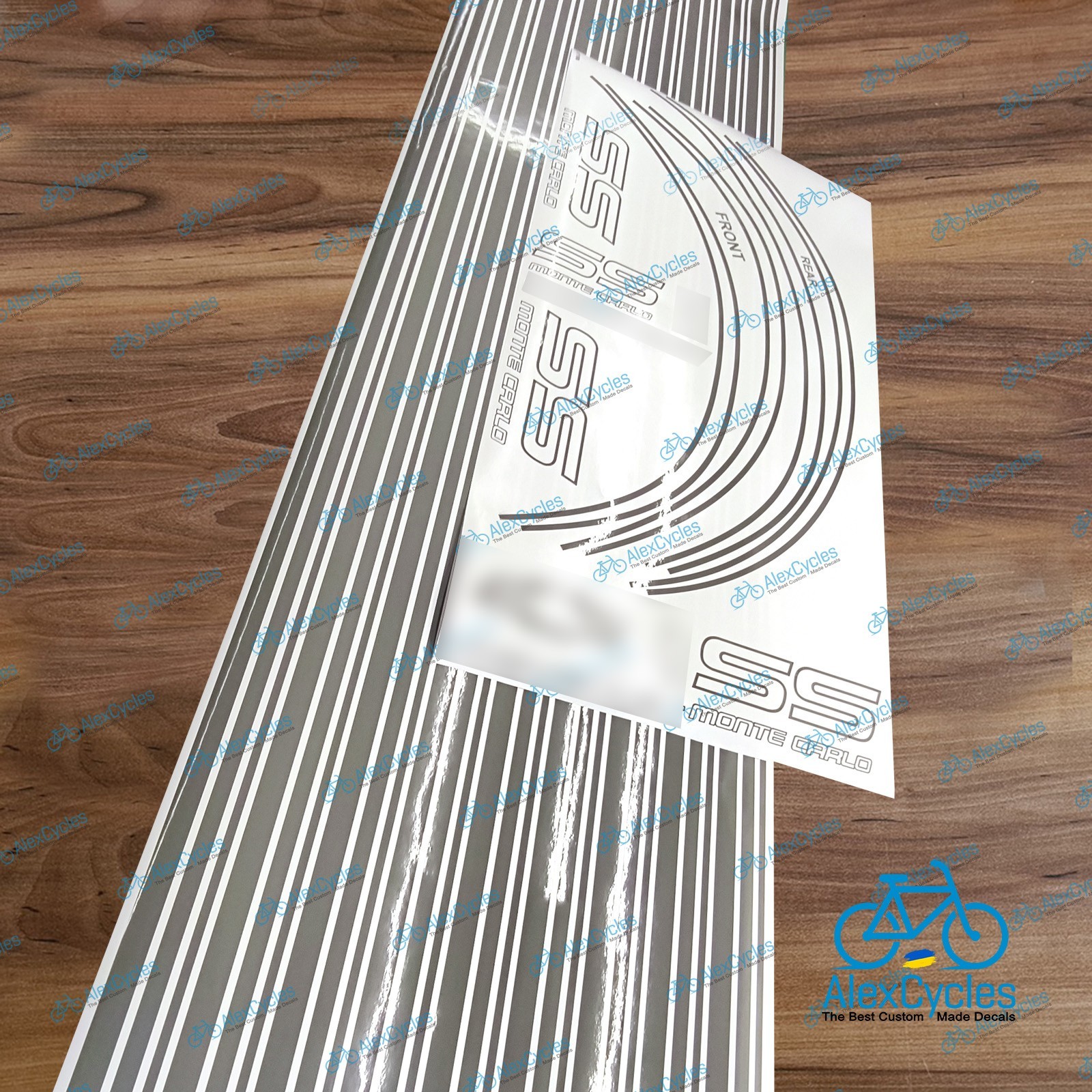 Fully GREY Restoration Stripes Decals Stickers Kit for Monte Carlo SS 1987 1988