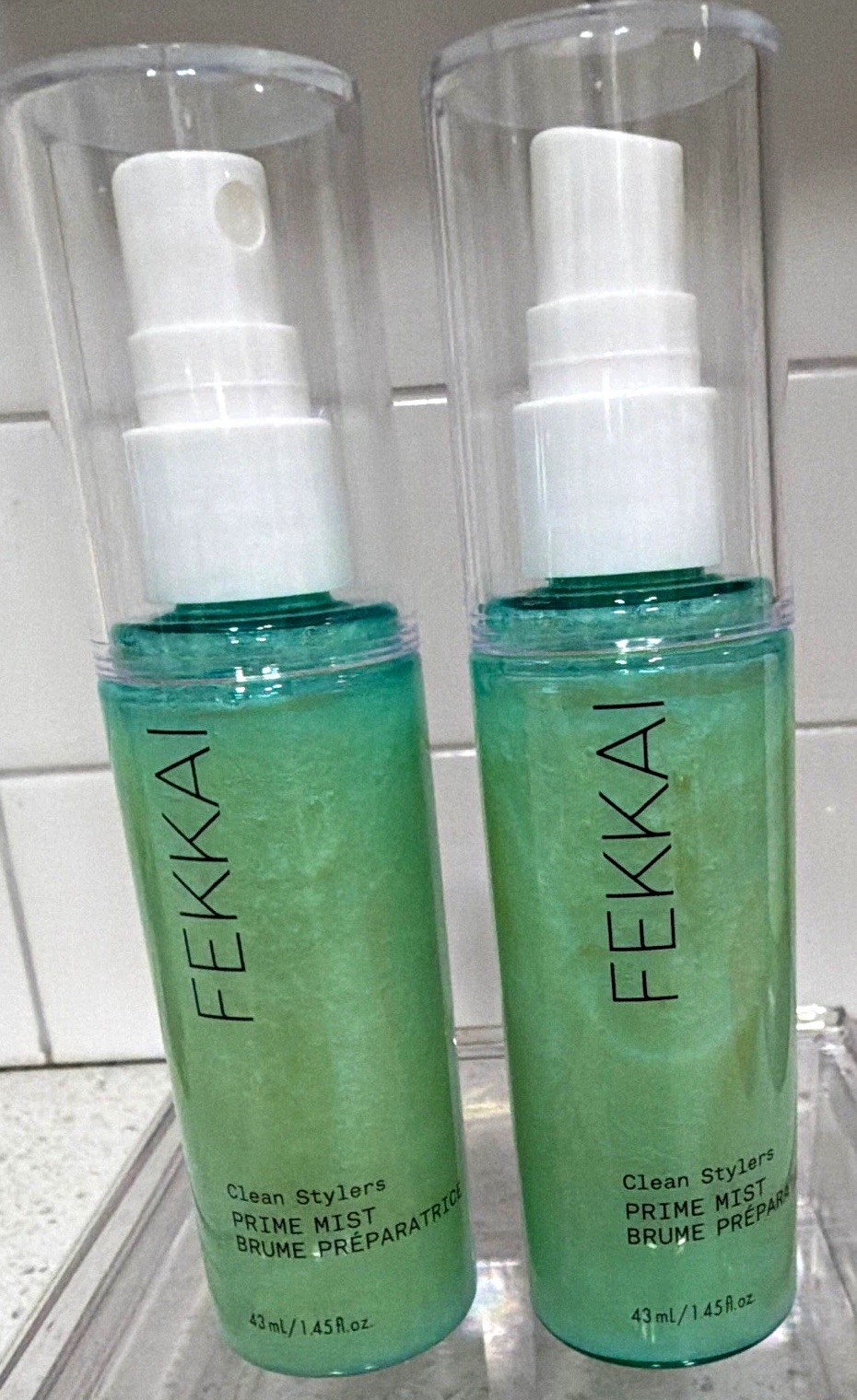 2-PACK FEKKAI Clean Stylers Prime Mist, 1.45 FL OZ / 43mL EACH, NO BOX