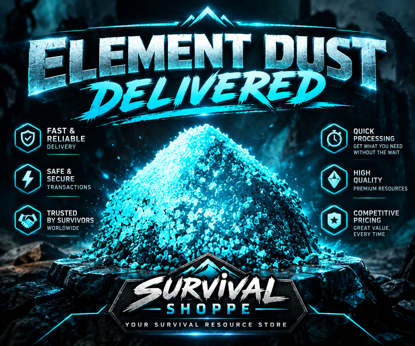 500,000 Element Dust Ark Survival Ascended Official PVE