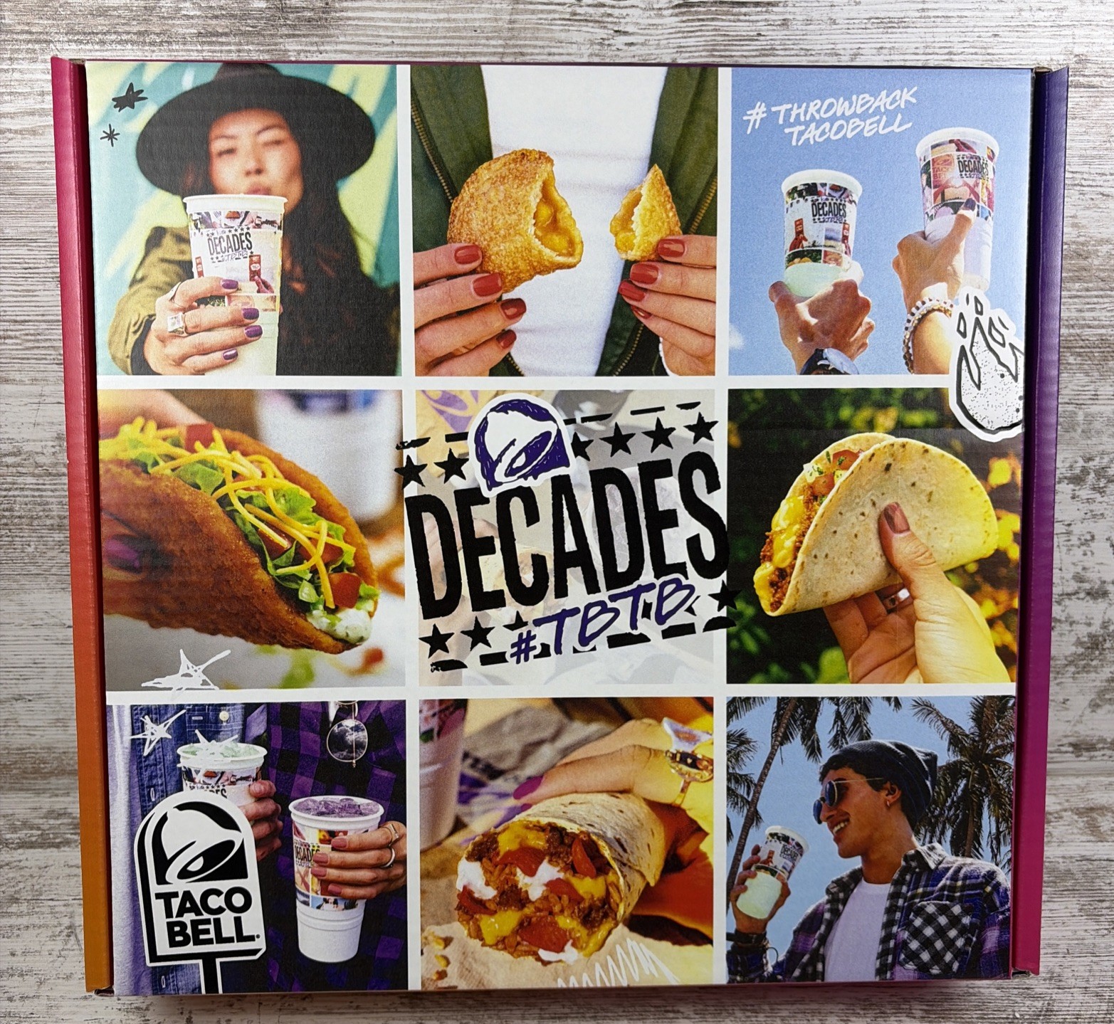 Taco Bell Decades 2016 Box - 1/500 Sweepstakes Full Set - XL Shirt- Hat- Camera Taco Bell Decades 2016 Box - 1/500 Sweepstakes Full Set - XL Shirt- Hat- Camera