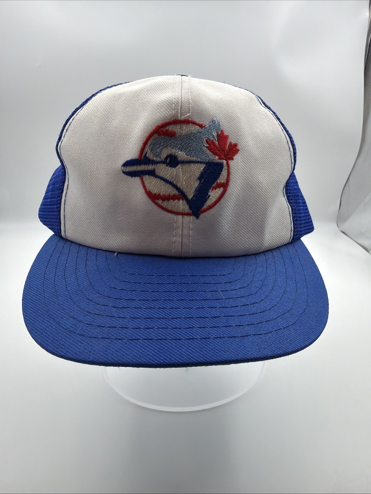 Vintage Toronto Blue Jays MLB Mesh Trucker Snapback Hat Cap Green Brim
