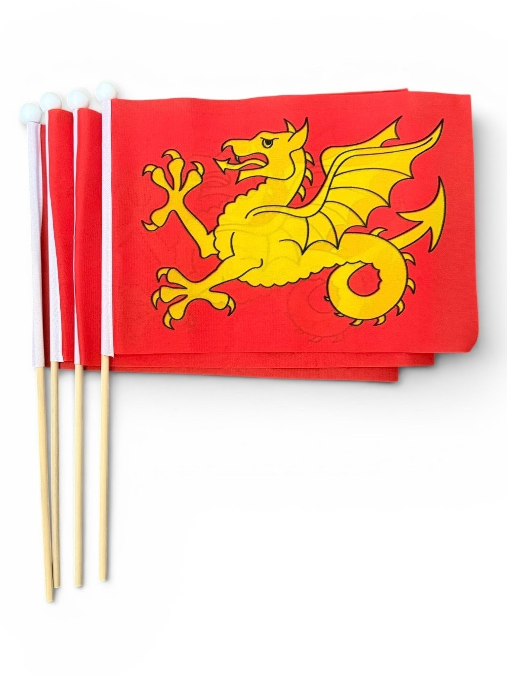WESSEX PACK OF 4 MEDIUM HAND FLAGS  22cm x 15cm 9x6