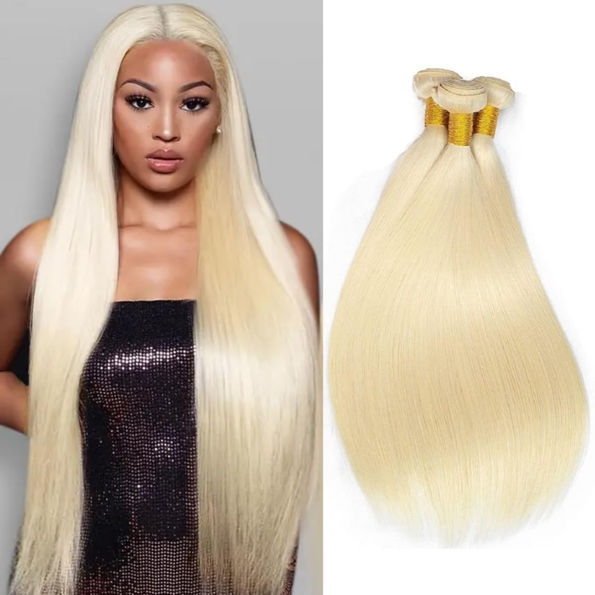 LAPONDAI 613 Blonde Brazilian Virgin Human Hair Straight 3 Bundle Deals 14 16 LAPONDAI 613 Blonde Brazilian Virgin Human Hair Straight 3 Bundle Deals 14 16