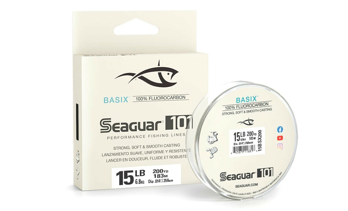 Seaguar BasiX 100% Flurocarbon Fishing Line - Choose Lb