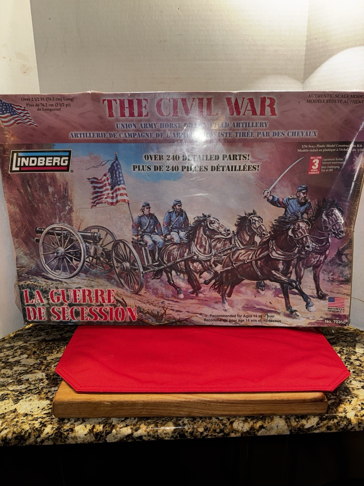 Lindberg 70350 Civil War Union Army Horse Drawn Field Artillery 1/16 Kit NIB USA